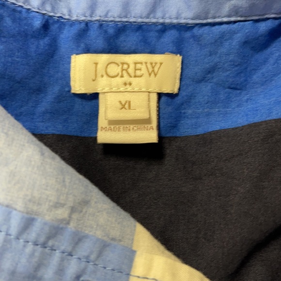 J Crew Striped Long Sleeve Cotton Blouse XL - Picture 7 of 9